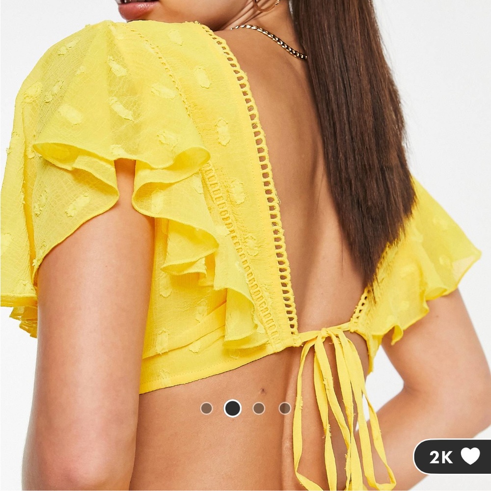 ASOS Yellow Ruffled Maxi Dress - Picture 7 of 9
